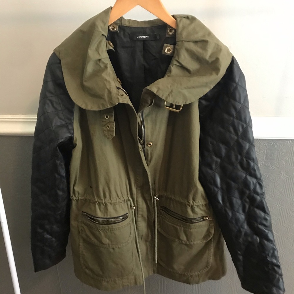 Olive Green & Leather Jacket 🖤
